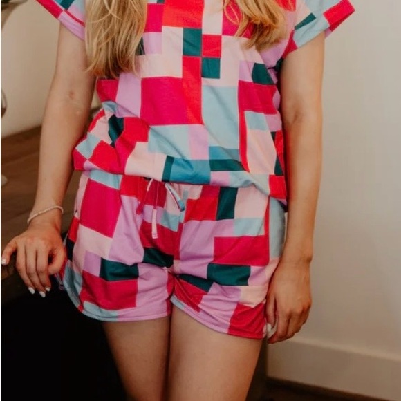 Pre-owned Katie Did Retro Rainbow Lounge Set Size M
